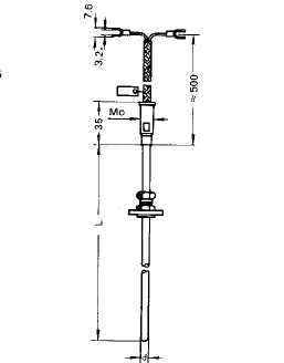 WRNK-491固定卡套法蘭帶補(bǔ)償導(dǎo)線鎧裝熱電偶安裝圖片 WRNK-491固定卡套法蘭帶補(bǔ)償導(dǎo)線鎧裝熱電偶安裝圖片