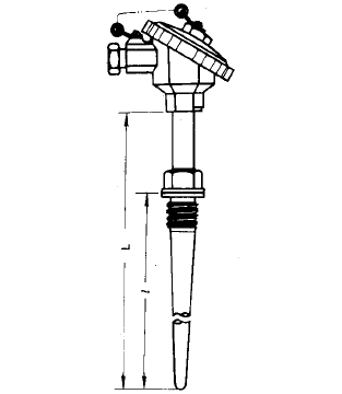 WZP-631固定螺紋錐形保護套管防水接線盒熱電阻安裝圖片