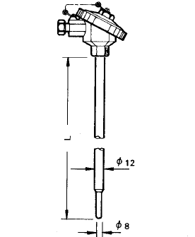 WZP-1312A無固定防水接線盒引進型熱電阻安裝圖片 WZP-1312A無固定防水接線盒引進型熱電阻安裝圖片