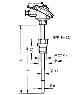 WZP-2312A固定螺紋防水接線盒引進型熱電阻安裝圖片 WZP-2312A固定螺紋防水接線盒引進型熱電阻安裝圖片