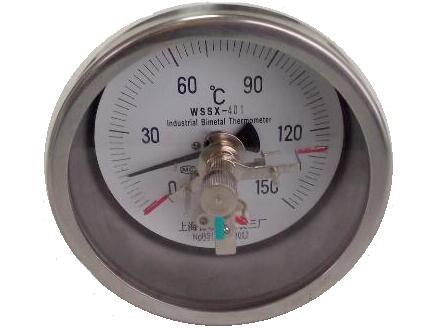 WSSX-401可動外螺紋軸向電接點雙金屬溫度計 WSSX-401可動外螺紋軸向電接點雙金屬溫度計