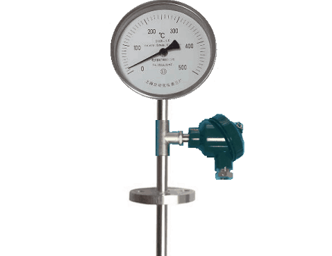 WSSP-584固定法蘭萬向一體化雙金屬溫度計 WSSP-584固定法蘭萬向一體化雙金屬溫度計