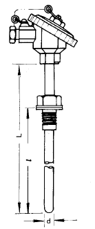 WRR-230雙鉑銠熱電偶安裝圖片及尺寸