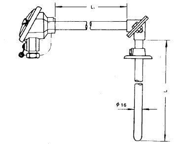 WRN-520直角形熱電偶安裝圖片