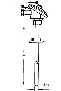 WRE-330活動法蘭熱電偶安裝圖片