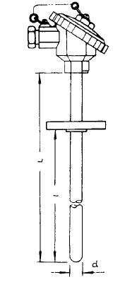 WZC-430固定法蘭防水式銅熱電阻安裝圖片