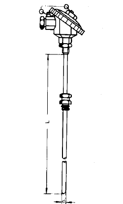 WZPK-334S可動卡套螺紋防水式鎧裝鉑熱電阻安裝圖片