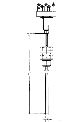 WZPK-206S固定卡套螺紋簡易式鎧裝鉑熱電阻安裝圖片