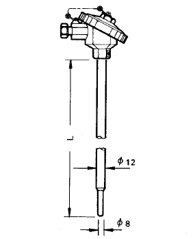 WZP-1312A無(wú)固定防水式引進(jìn)型熱電阻安裝圖片